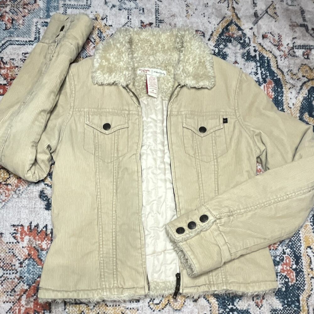 Vintage Y2K Abercrombie & Fitch Corduroy Trucker Jacket Sherpa Women’s Small